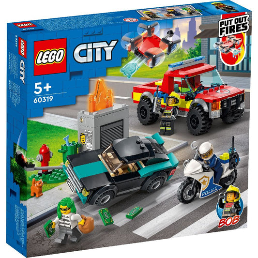 Lego city stingere de incendiu si urmarire politista 60319