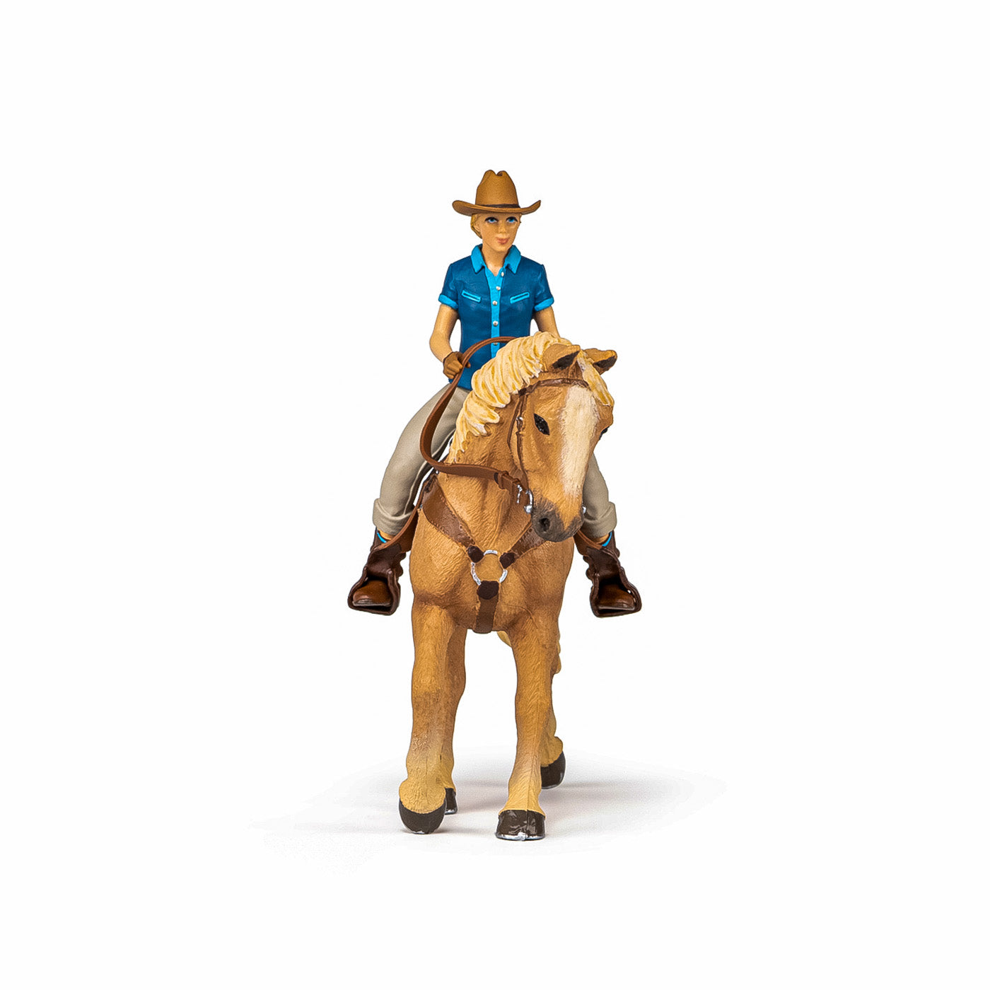 Papo figurina set cowgirl (vacarita) pe cal usa