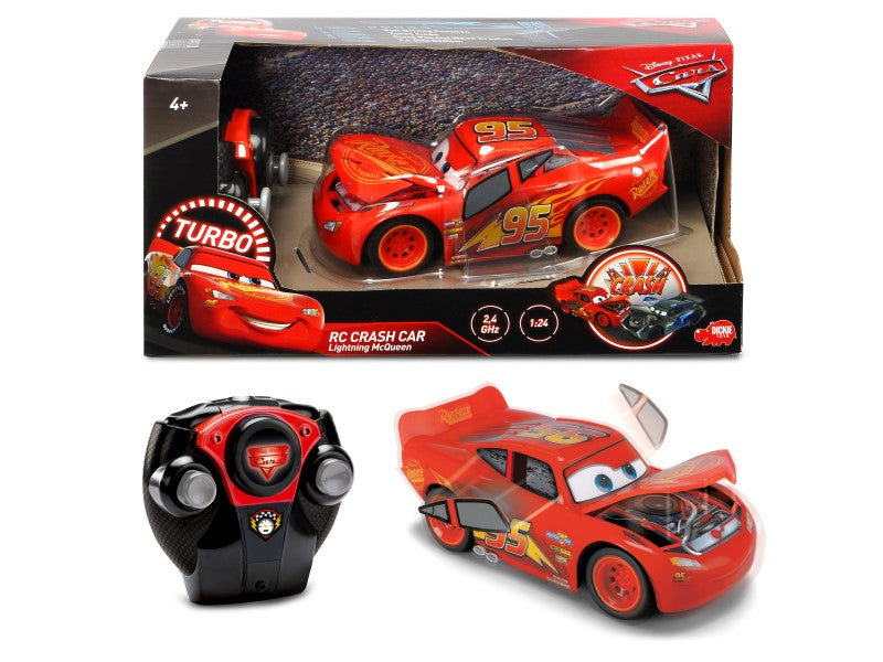 Rc cars3 lightning mc queen crazy crash