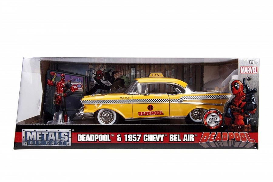 Yellow taxi chevy 1957 dead pool scara 1 la 24