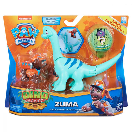 Patrula catelusilor set figurina catelus zuma si dinozaurul brontosaurus