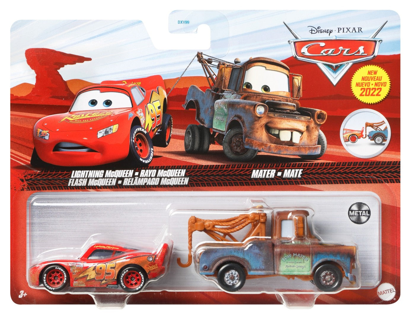 Cars3 set 2 masinute metalice fulger mcqueen si mater