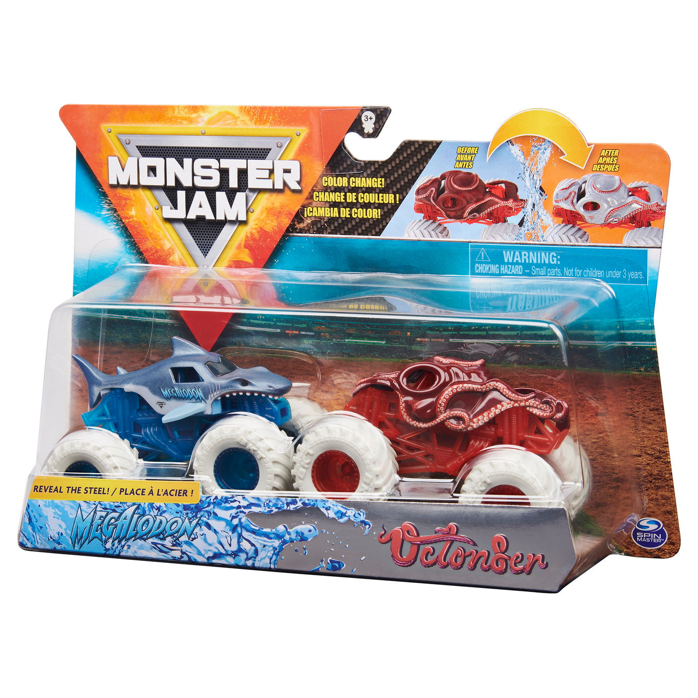 Monster jam set 2 masinute megalodon si octonber color change