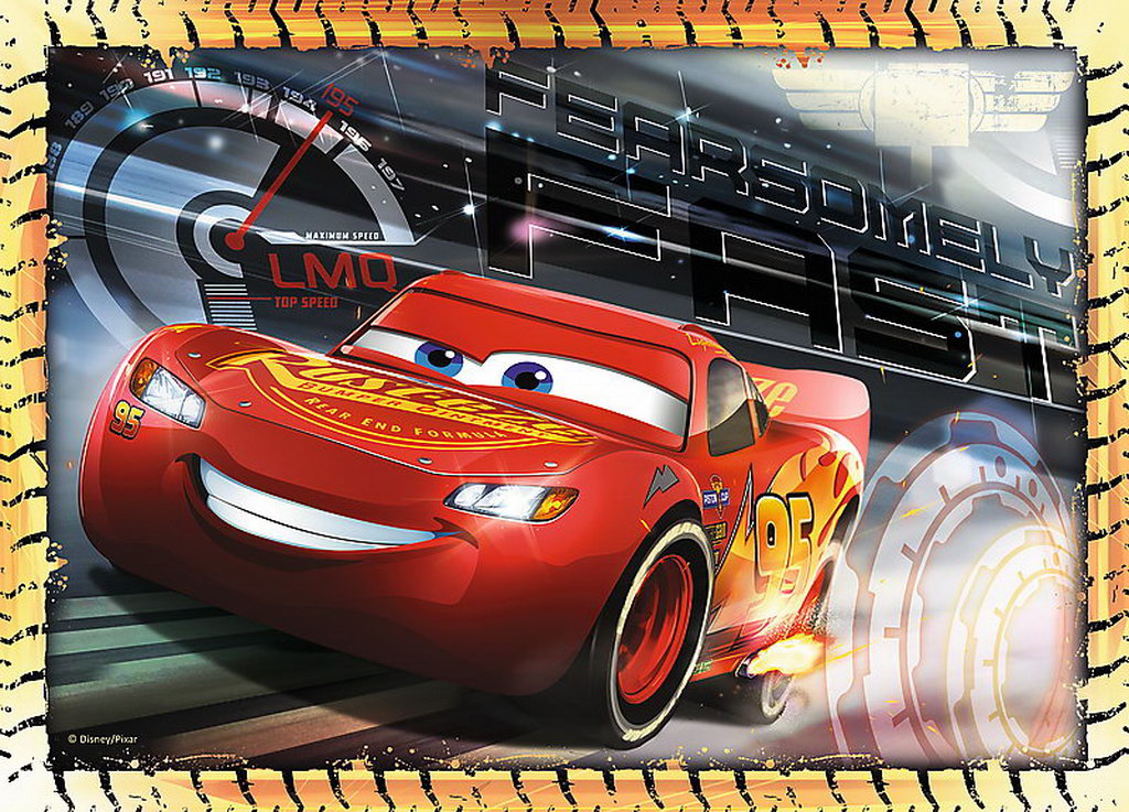 Puzzle trefl 4in1 pregatiti de cursa cars3