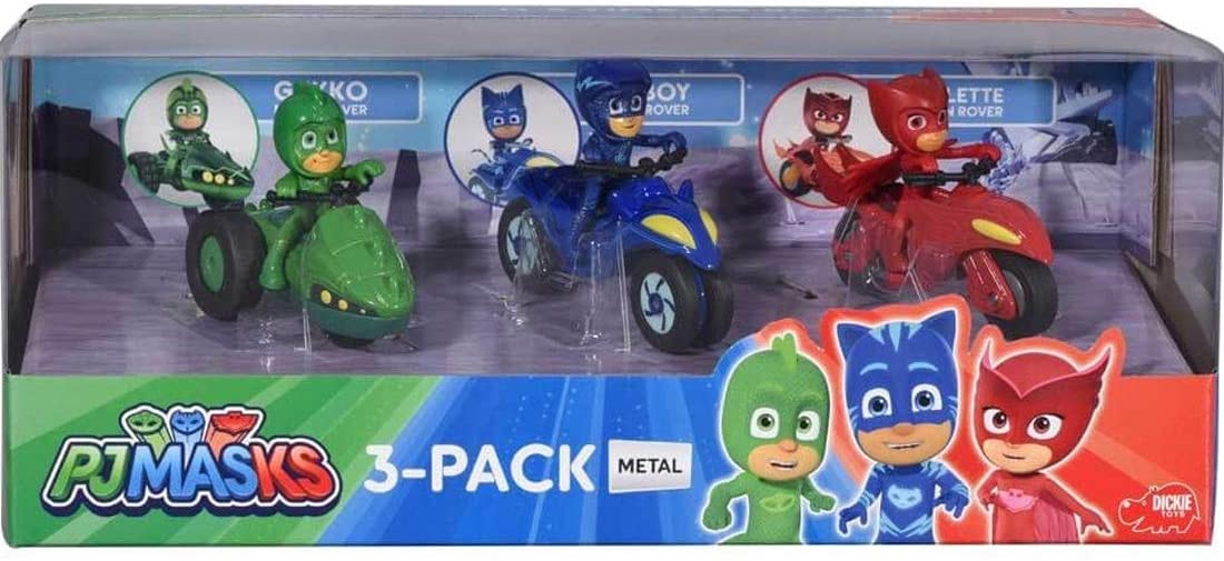 Eroi in pijamale set 3 motociclete cu figurina scara 1:64