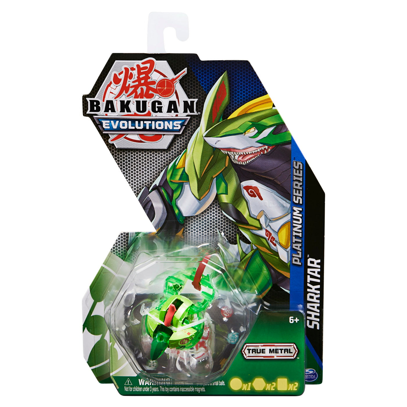 Bakugan s4 figurina metalica sharktar verde