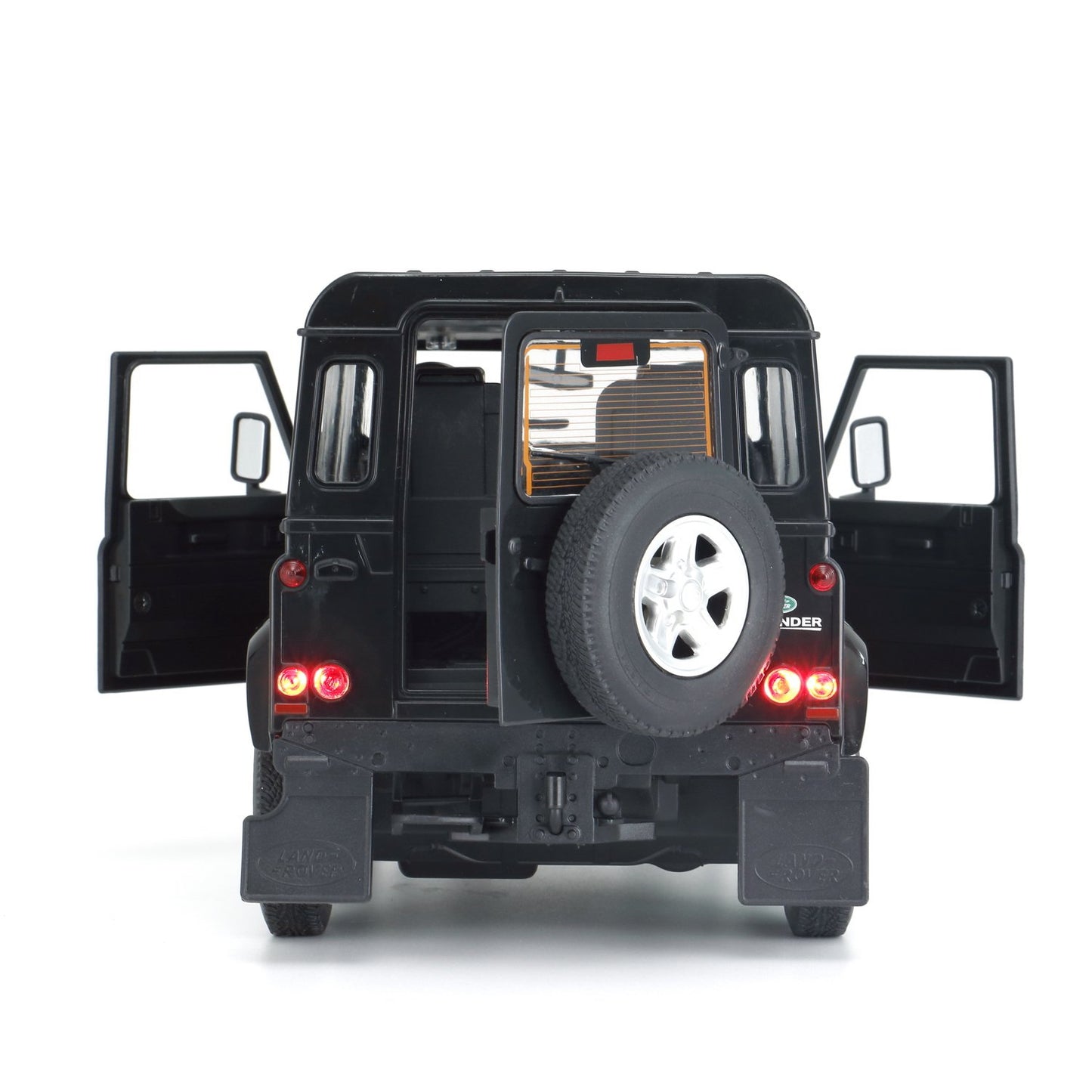 Masina cu telecomanda land rover defender negru cu scara 1 la 14