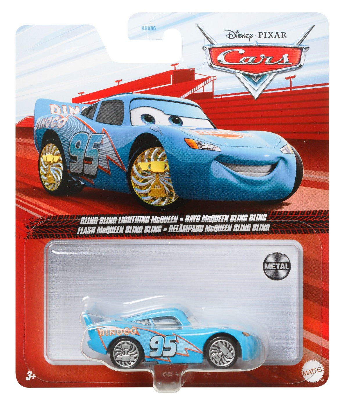 Masinuta metalica cars3 personajul fulger mcqueen bling bling