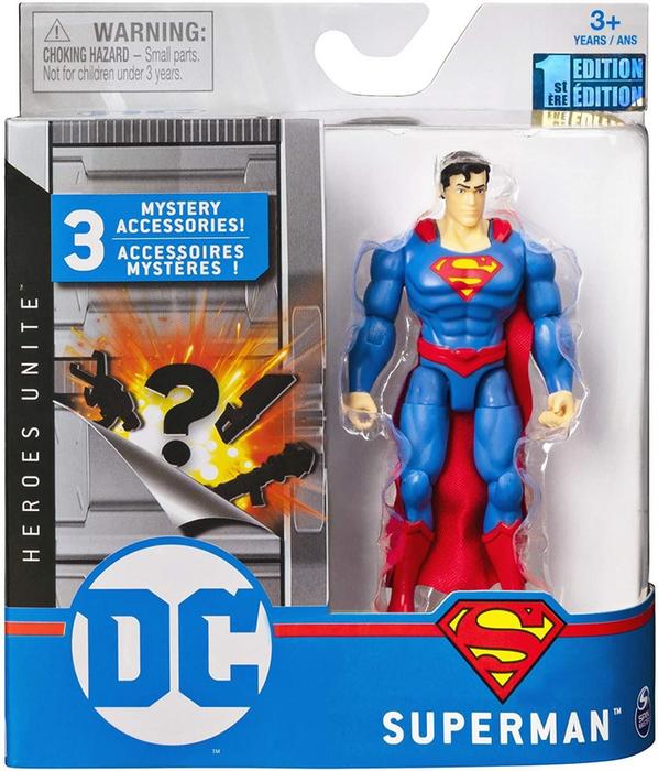 Figurina superman 10cm flexibila cu accesorii