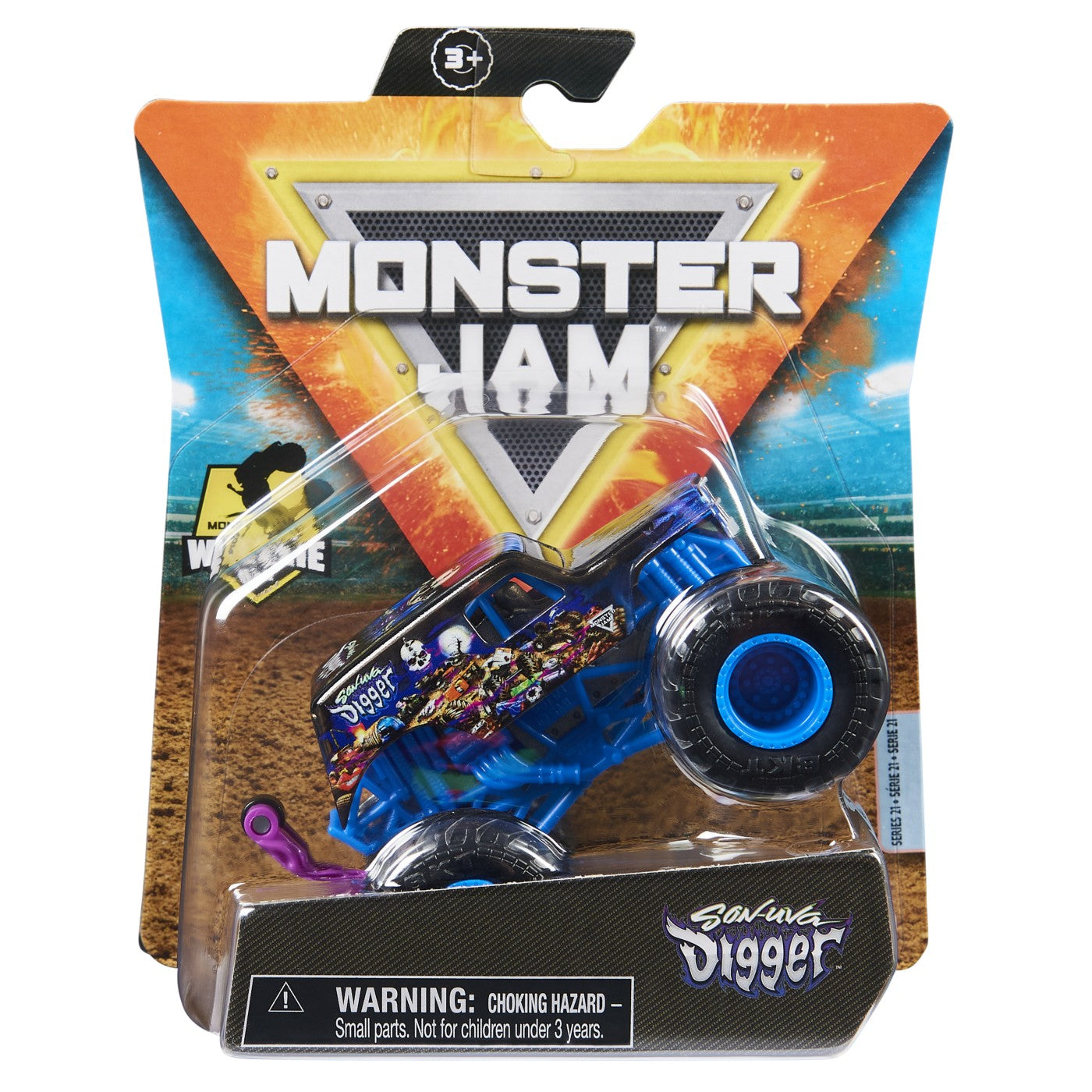 Monster jam masinuta metalica son-uva digger scara 1 la 64