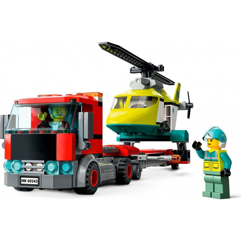 Lego city transportul elicopterului de salvare 60343