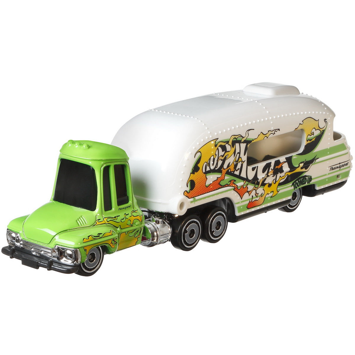 Set camion si masina sport hot wheels tooned up