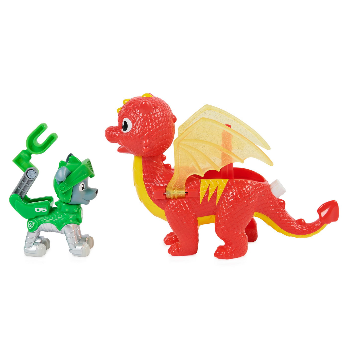 Patrula catelusilor minifigurine rocky si dragon flame