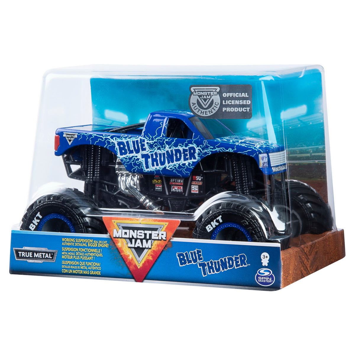 Monster jam macheta metalica scara 1 la 24 blue thunder