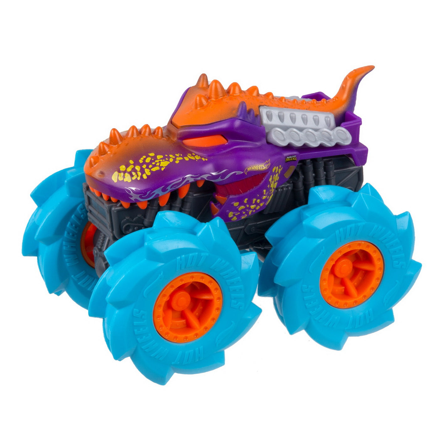 Hot wheels monster truck masinuta twister tredz mega wrex albastru scara 1:43