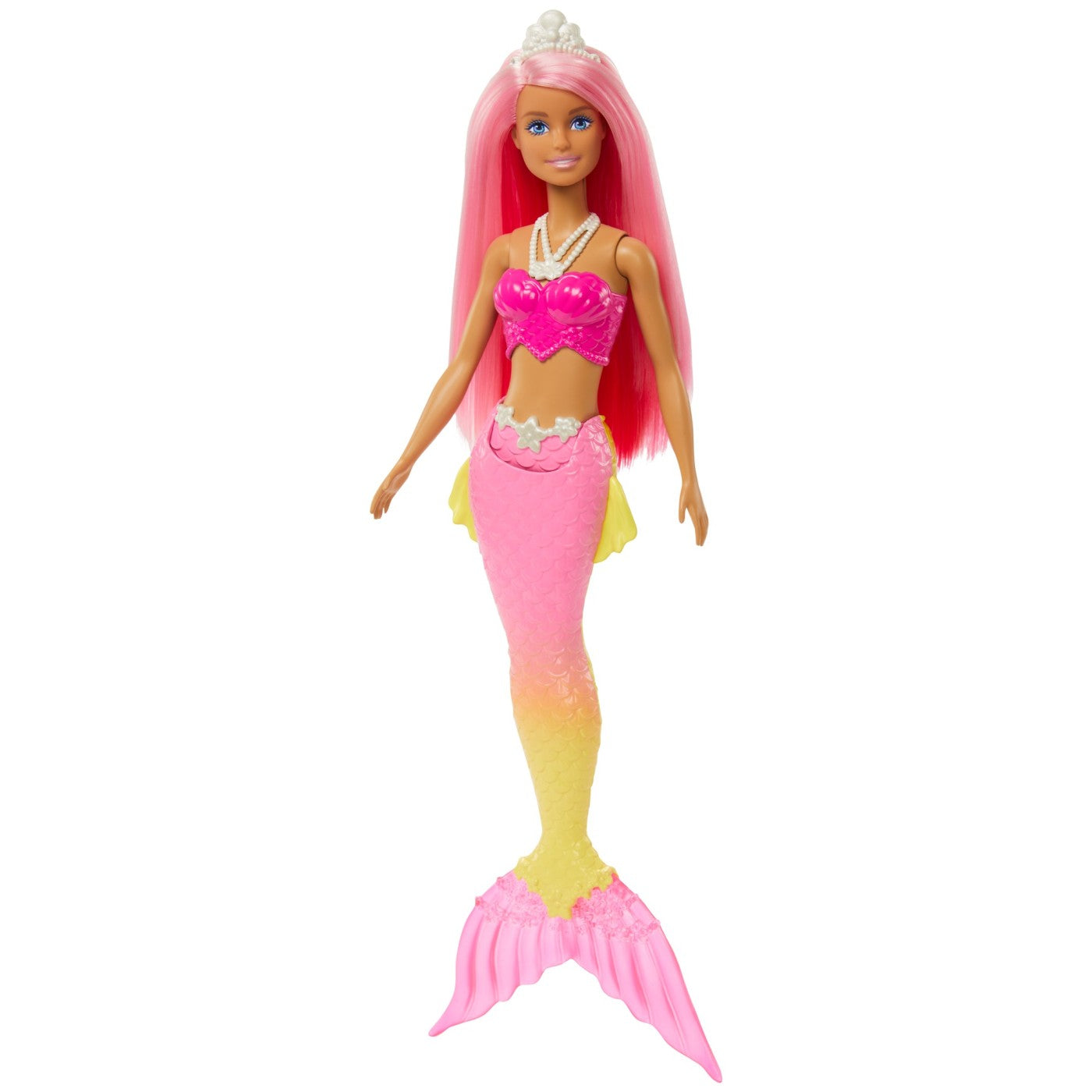 Barbie dreamtopia papusa sirena cu par roz si coada roz