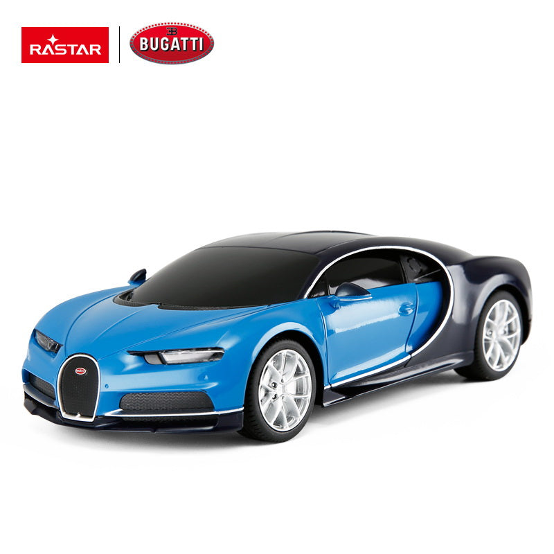 Masina cu telecomanda bugatti chiron albastru cu scara 1 la 24