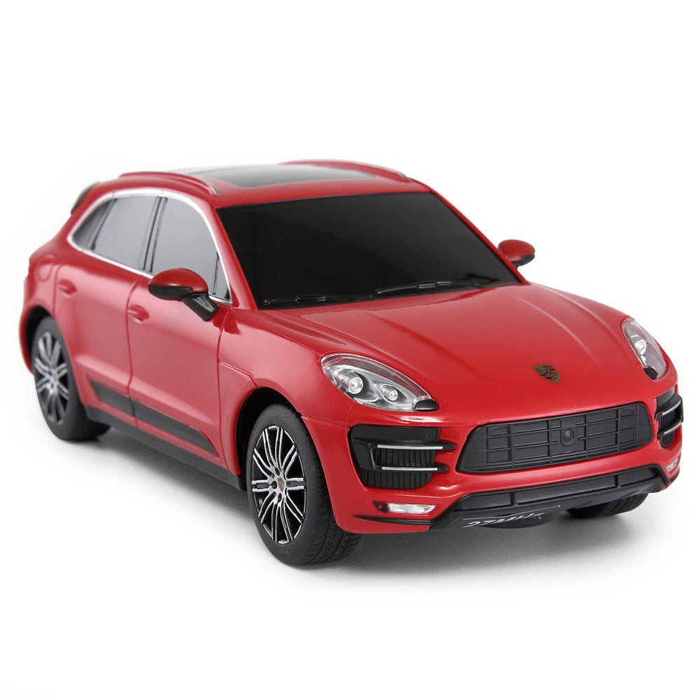 Masina cu telecomanda porsche macan turbo rosu cu scara 1 la 24