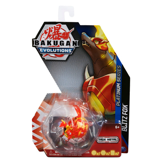 Bakugan s4 figurina metalica blitz fox rosu