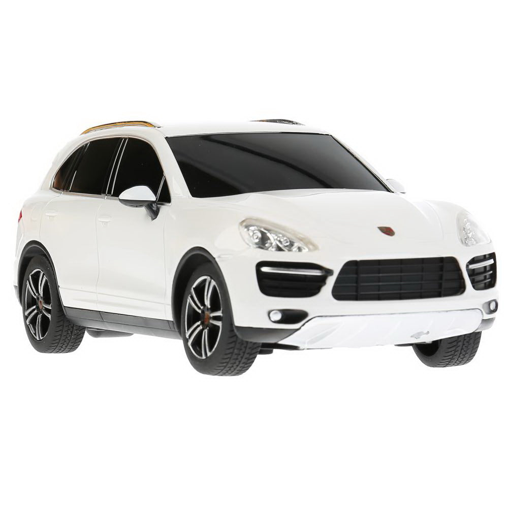 Masina cu telecomanda porsche cayenne turbo alb cu scara 1 la 24