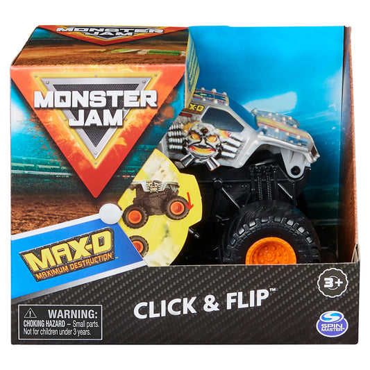 Monster jam max-d seria click flip scara 1 la 43