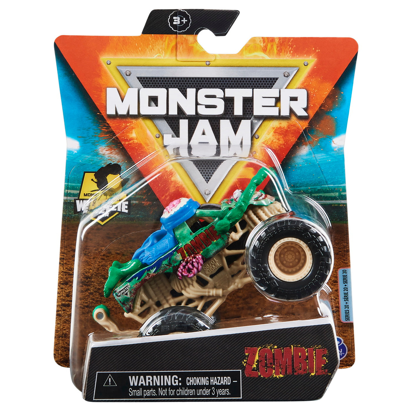 Monster jam masinuta metalica zombie scara 1 la 64