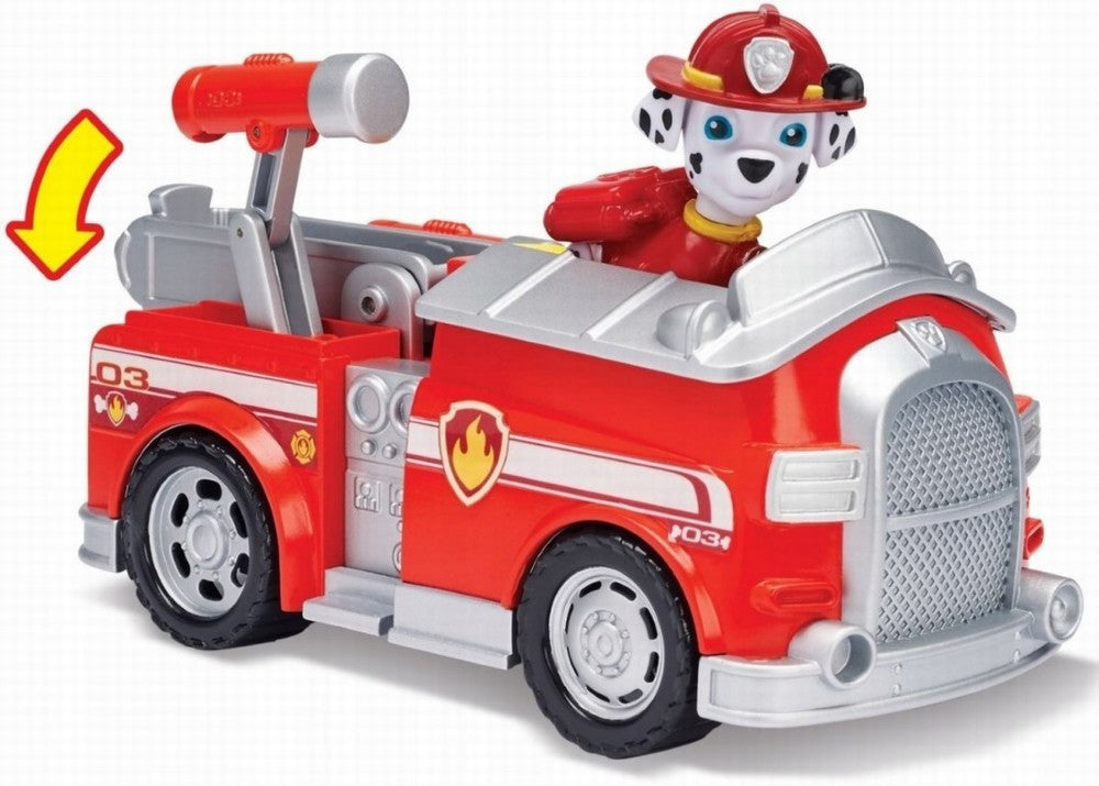 Figurina si autovehicul paw patrol marshall si masina de pompieri