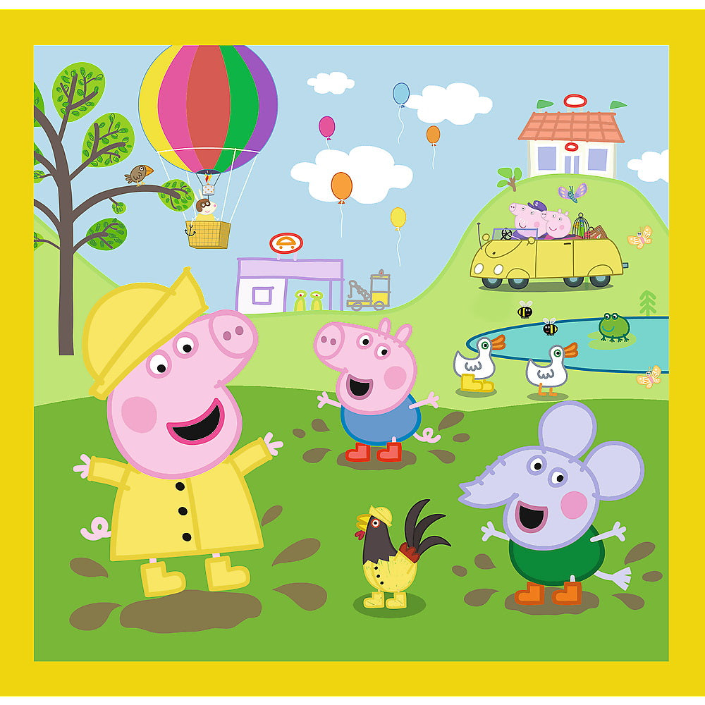 Puzzle trefl 3in1 peppa pig o zi aniversara