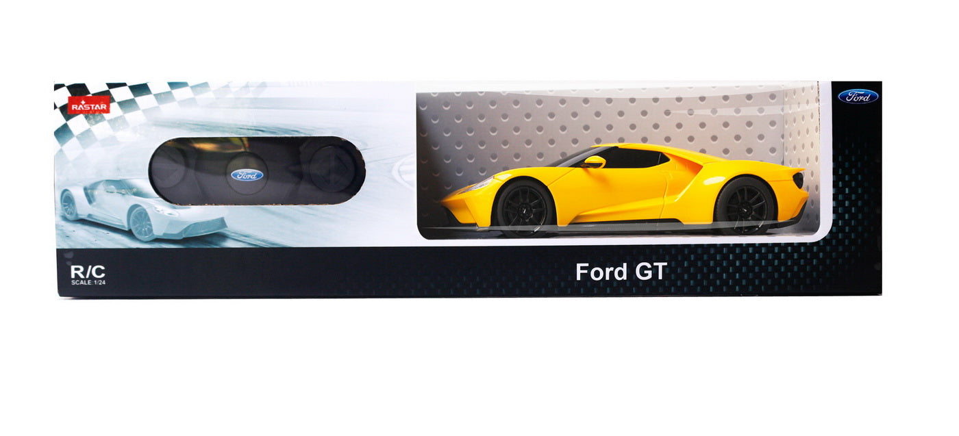 Masina cu telecomanda ford gt galben scara 1 la 24