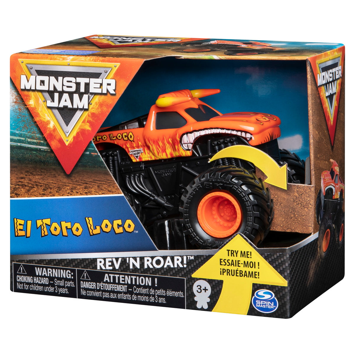 Monster jam metalice seria roar scara 1 la 43 el toro loco