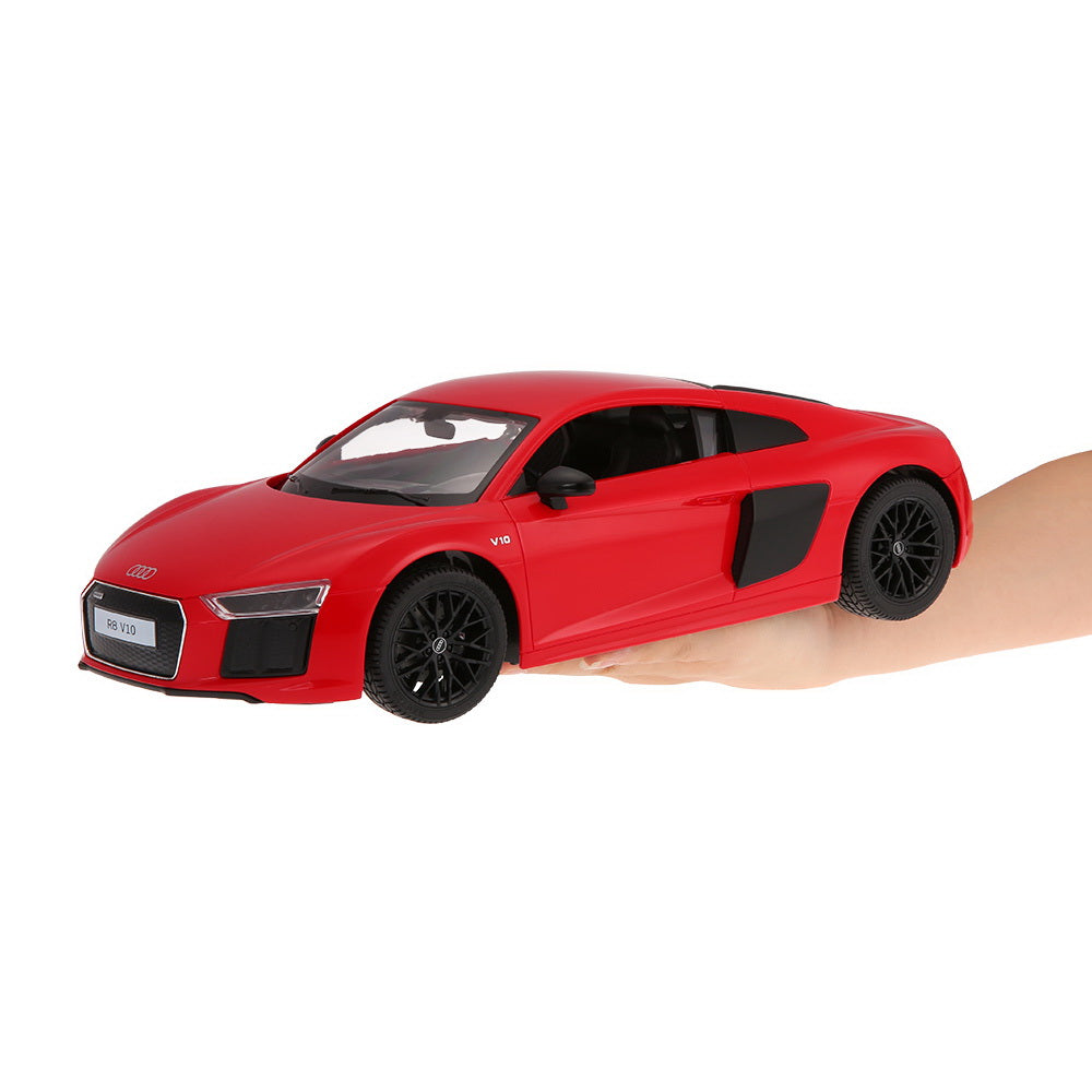 Masina cu telecomanda audi r8 rosu cu scara 1 la 14