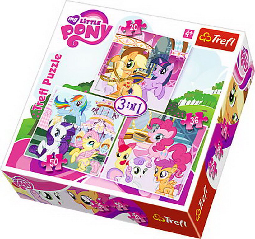 Puzzle trefl 3in1 my little pony