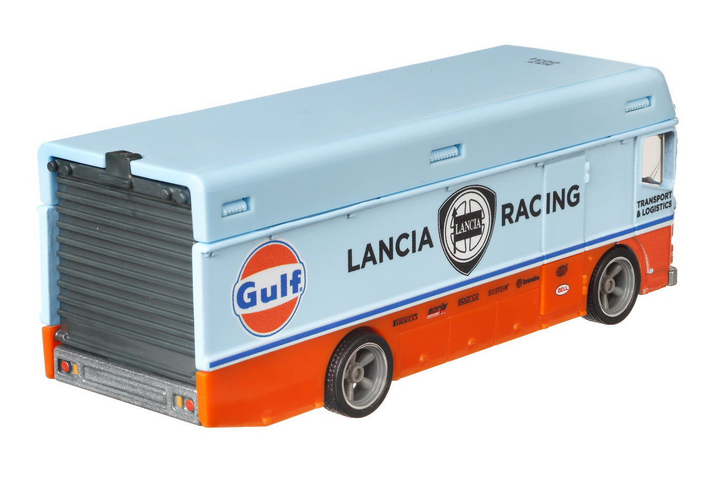 Hot wheels transportator euro hauler  cu masinuta lancia rally 037scara 1:64