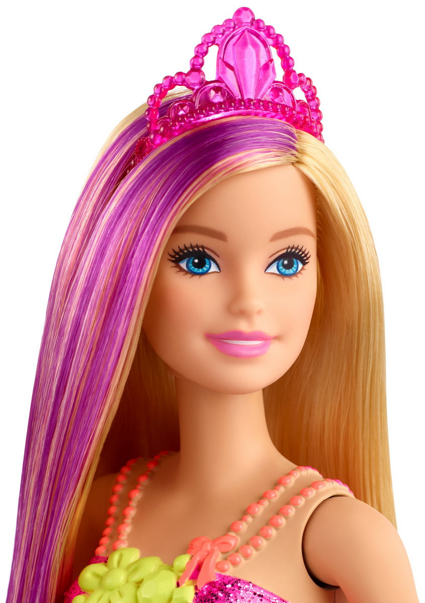 Barbie papusa printesa dreamtopia cu coronita roz