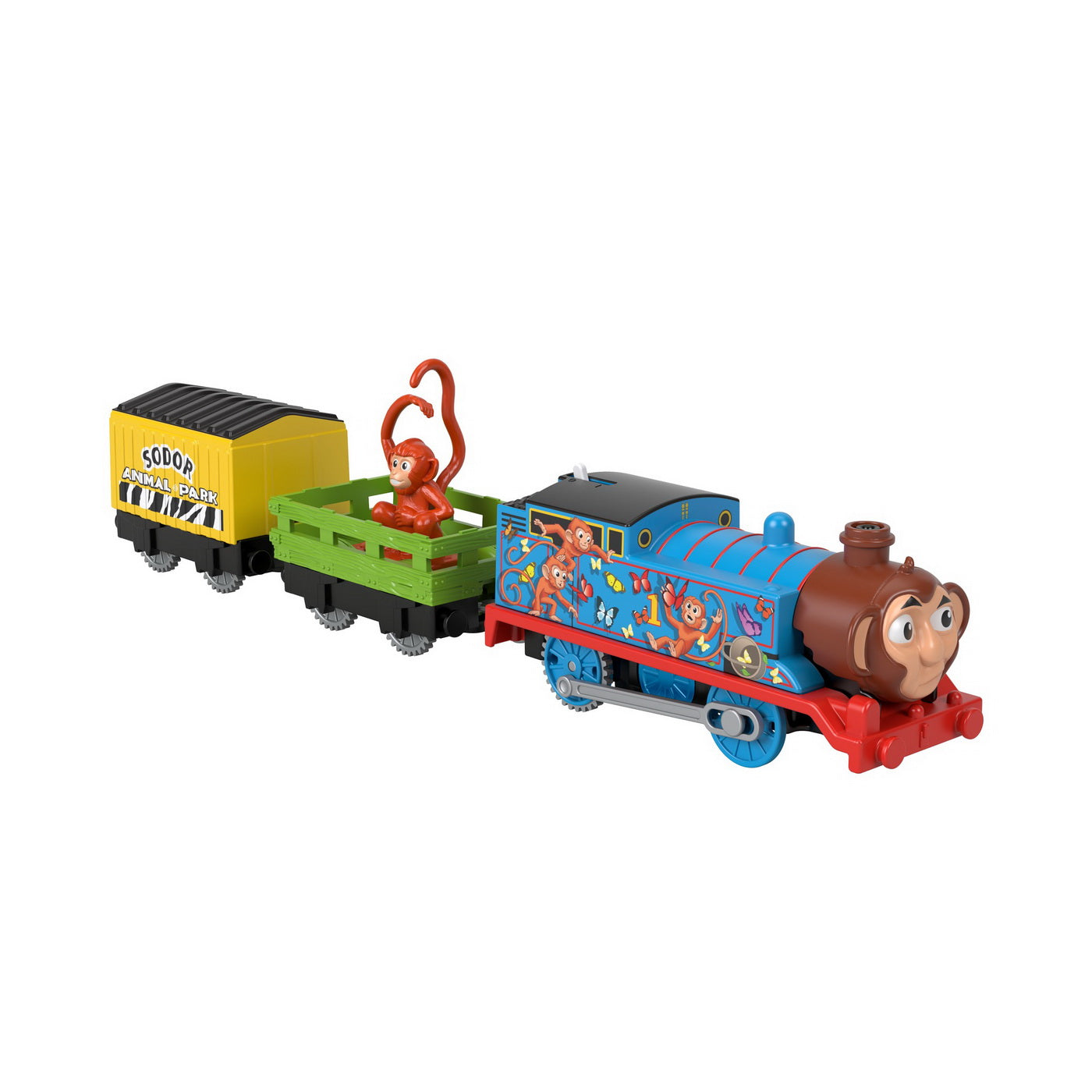 Thomas locomotiva motorizata safari monkey thomas