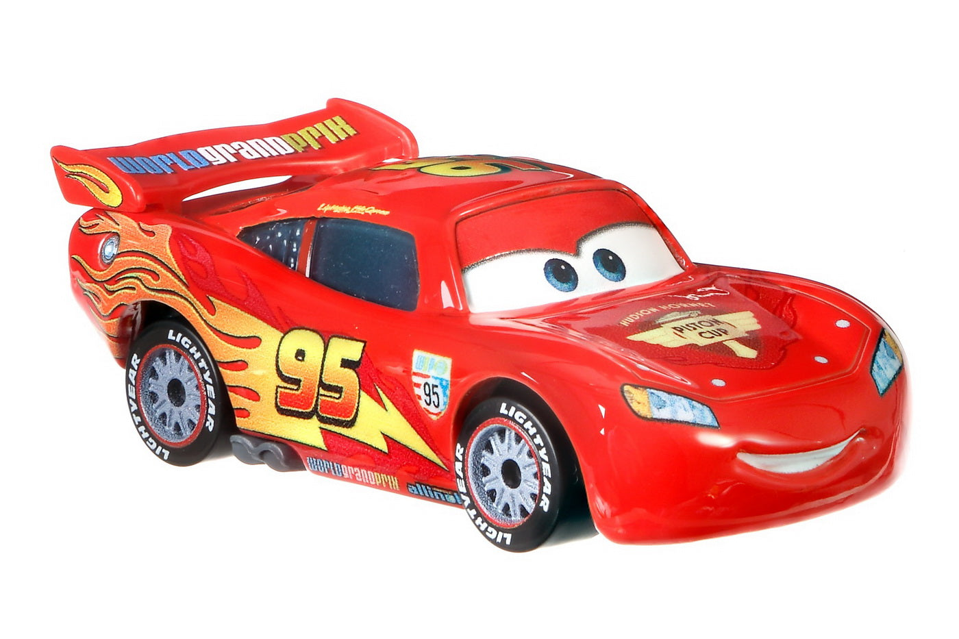 Masinuta metalica cars3 personajul fulger mcqueen cu roti de curse