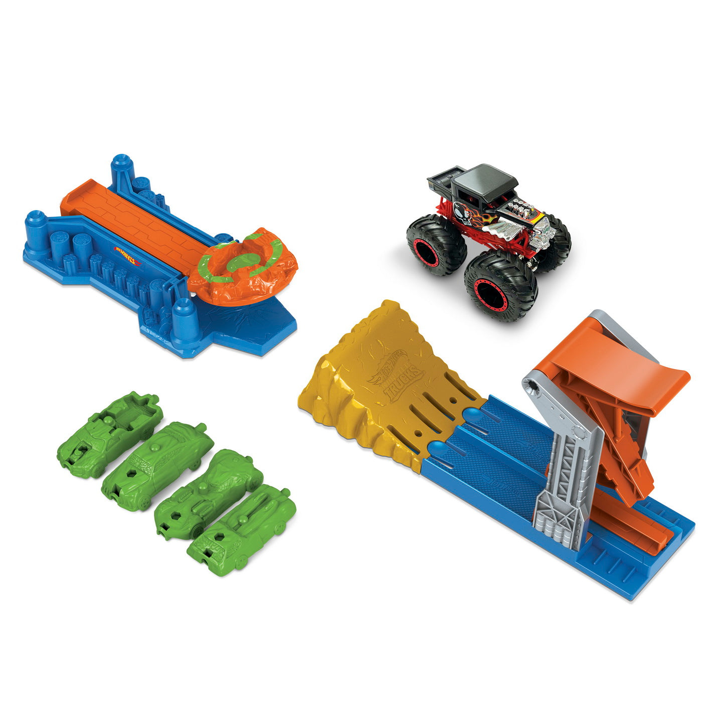 Hot wheels monster truck lansator si masina