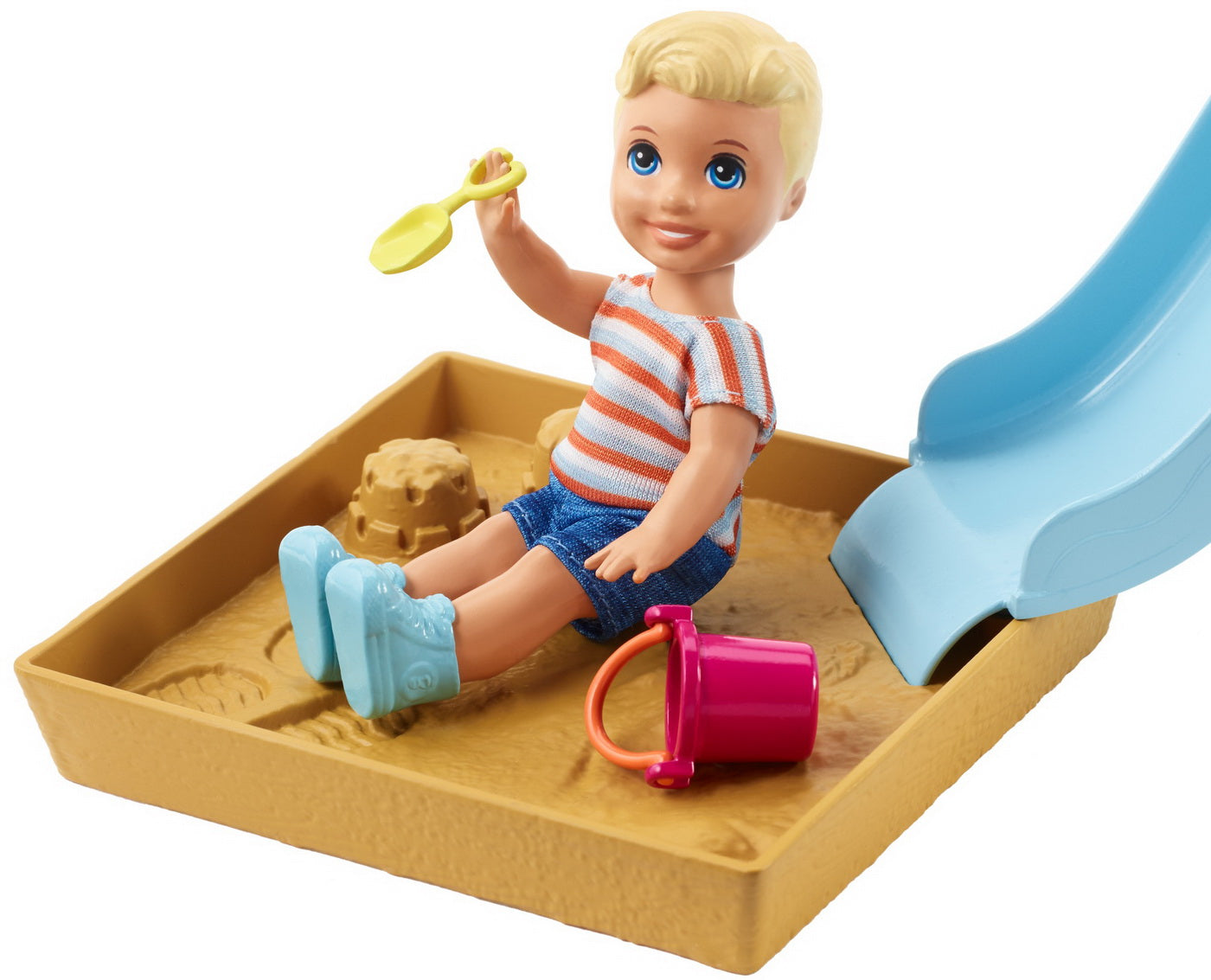 Set barbie skipper babysitters baietel cu loc de joaca