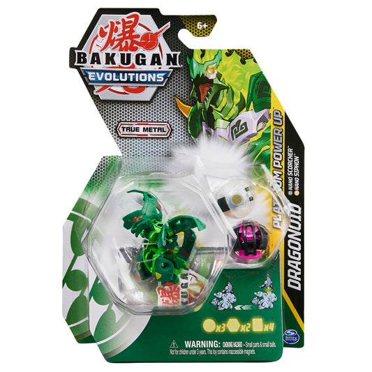 Bakugan platinum powerup s4 dragonoid, nano scorcher si nano siphon