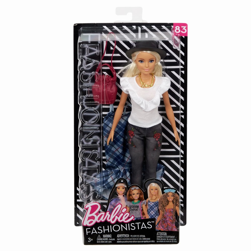 Papusa barbie fashionista cu palarie si rochita de schimb