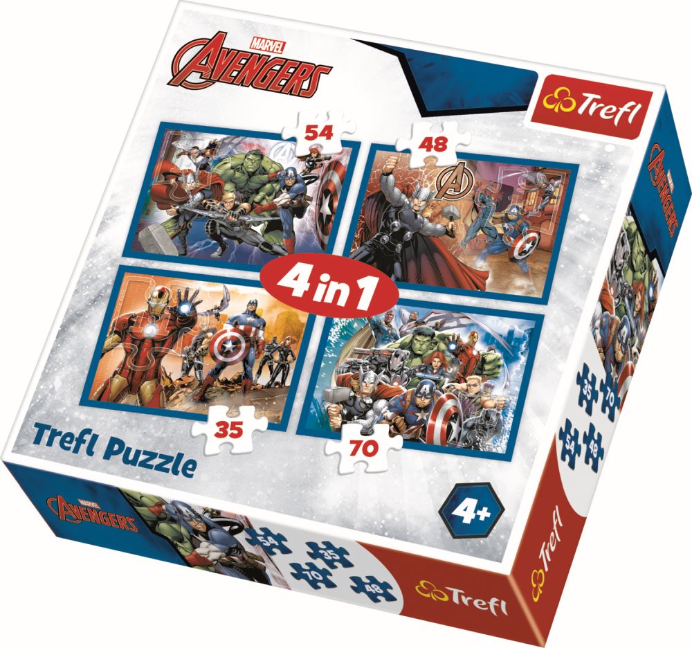 Puzzle trefl 4in1  razbunatorii neinfricati