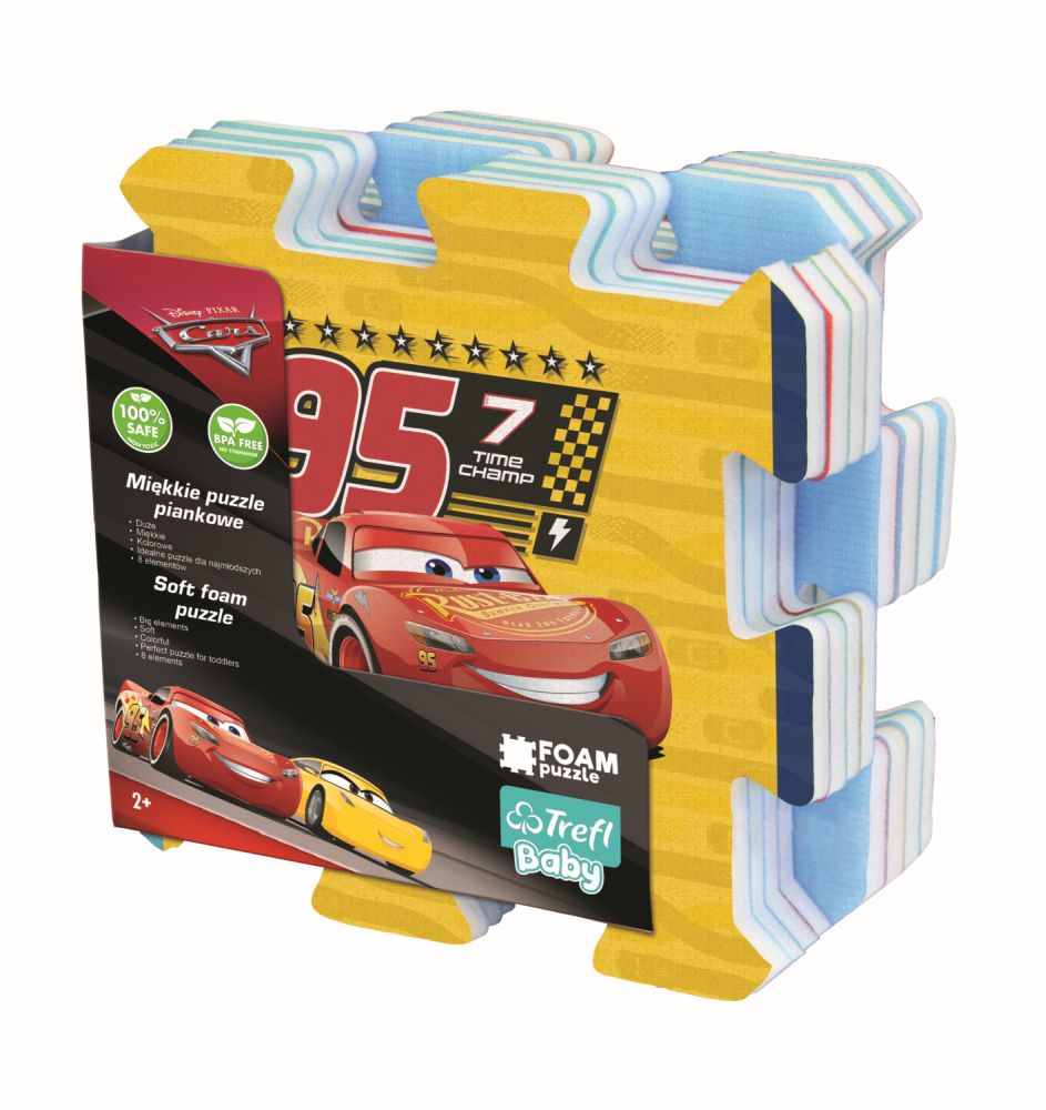 Puzzle trefl din spuma cars3