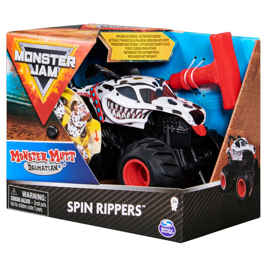 Monster jam dalmatianul mutt seria spin rippers scara 1 la 43