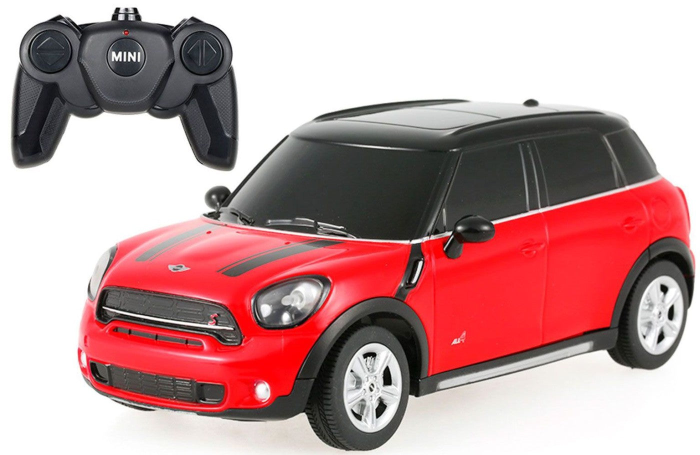 Masina cu telecomanda mini cooper s countryman rosu cu scara 1 la 24