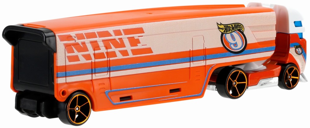 Set camion si masina sport hot wheels speedway hauler