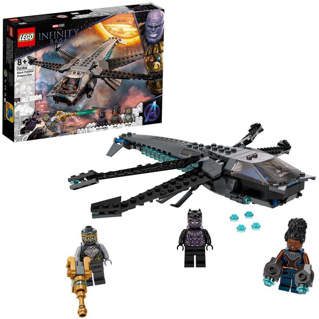 Lego super heroes nava libelula a panterei negre 76186