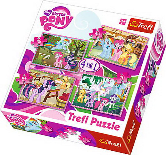 Puzzle trefl 4in1 poneii in vacanta