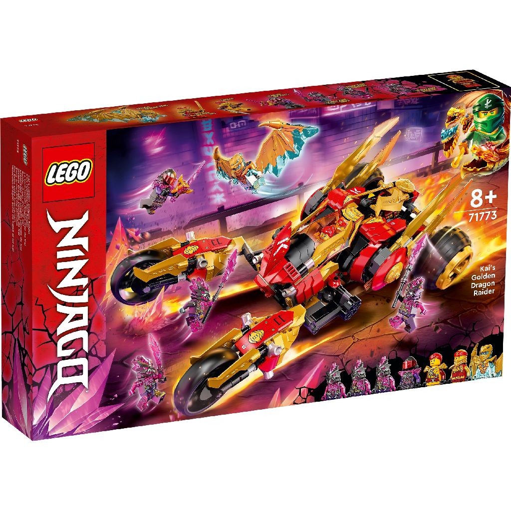 Lego ninjago vehiculul dragon auriu de lupta al lui kai 71773