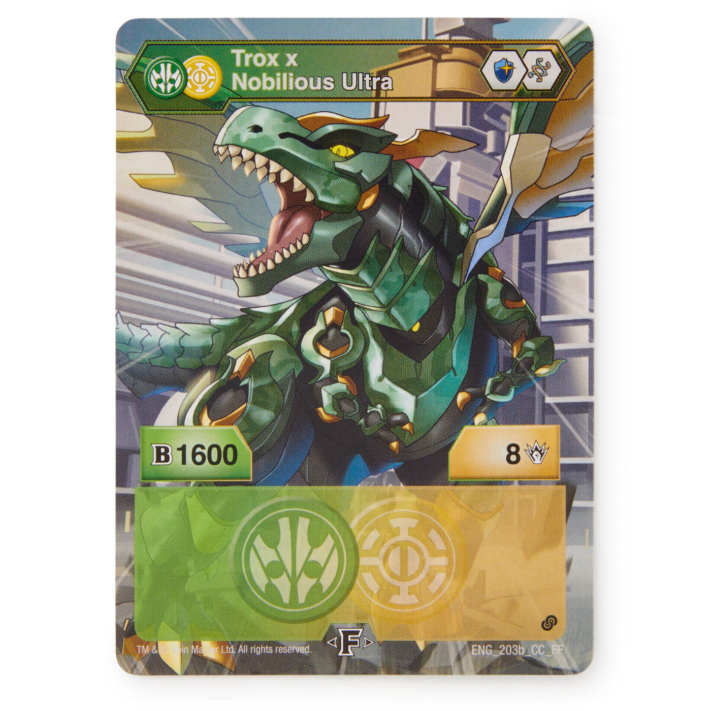 Bakugan s2 bila ultra trox nobilious cu card baku-gear