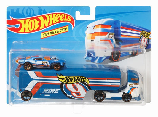 Hot wheels set camion si masina speedway hauler